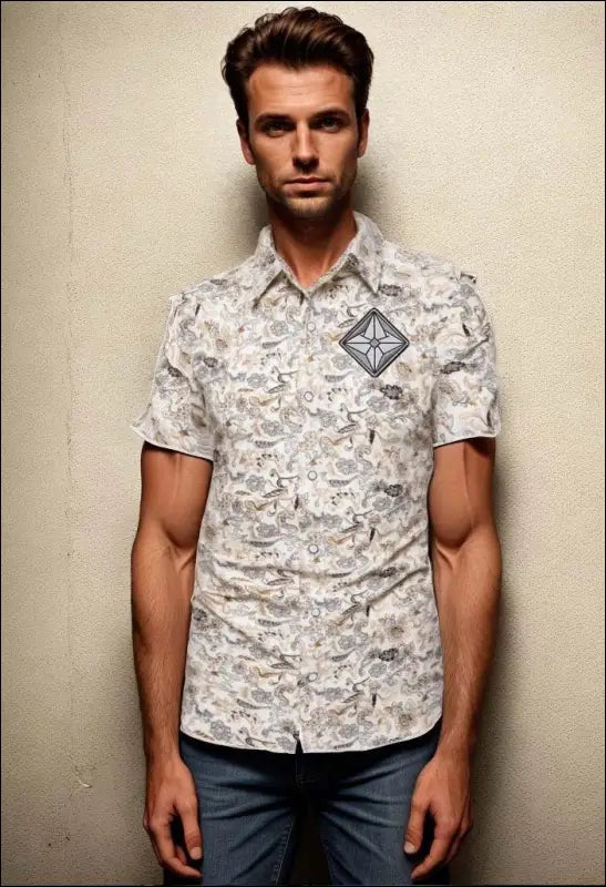 Cool Short Sleeve Button Up e25.10 | Emf - X Small / Tan