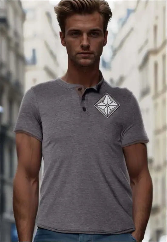 Lightweight Henley Shirt e6.10 | Emf - Small / Dark Gray