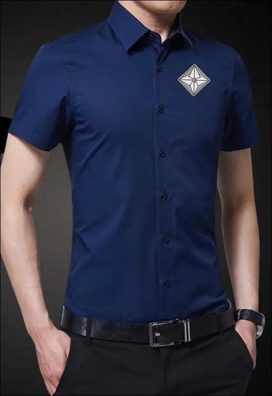 Short Sleeve Dress Shirt Button Up e22.0 | Emf - X Small