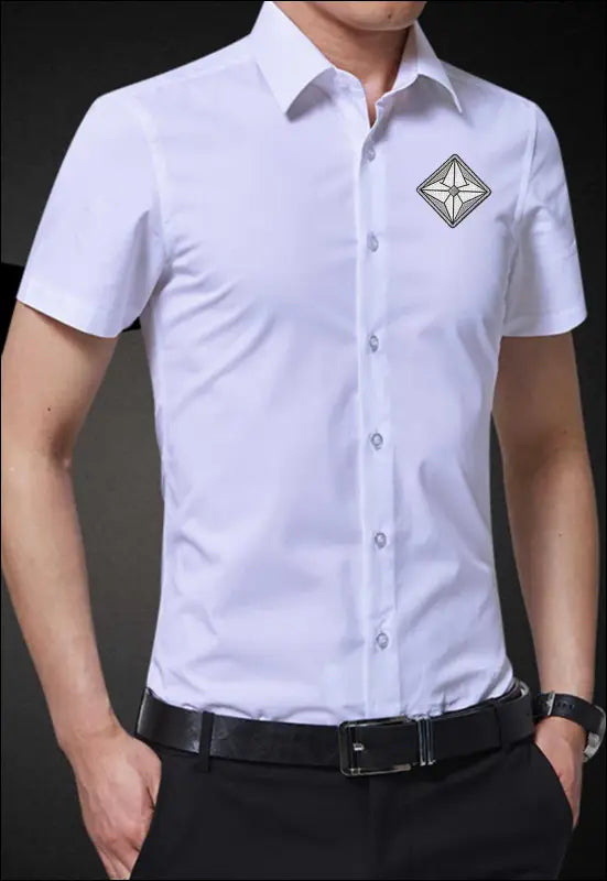 Short Sleeve Dress Shirt Button Up e22.0 | Emf - X Small