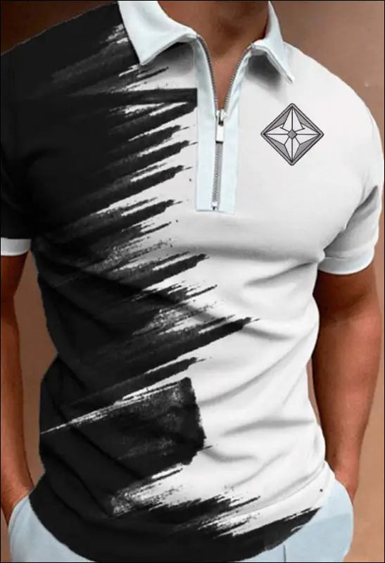 Sports Casual Contrast Color Summer Men Polo Shirts e32